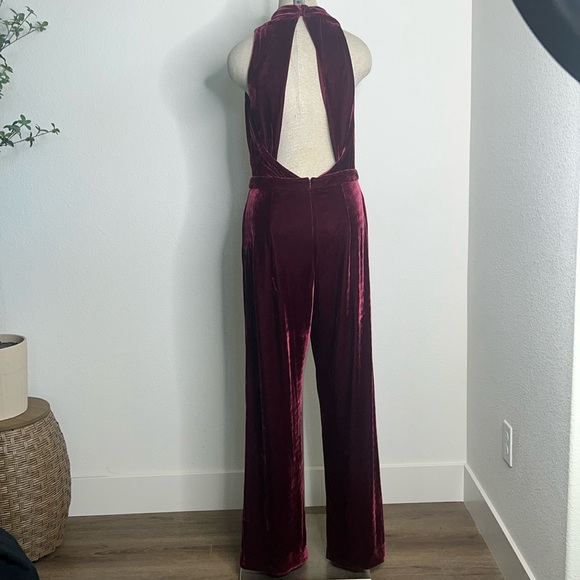 Reiss Velvet Velour Open Back Jumpsuit - Picture 3 of 6